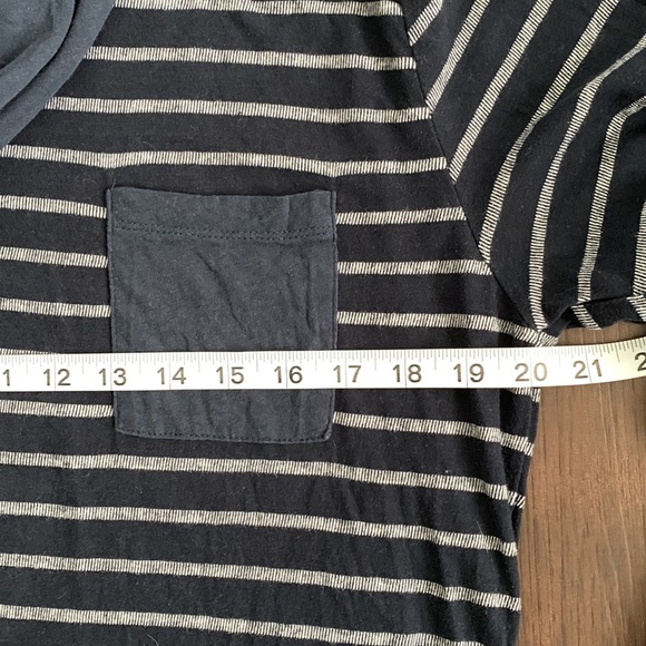 SHAUN WHITE HOODIE LONG SLEEVES STRIPES POCKET BLUE WHITE - Picture 4 of 5